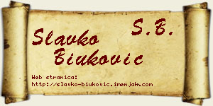 Slavko Biuković vizit kartica